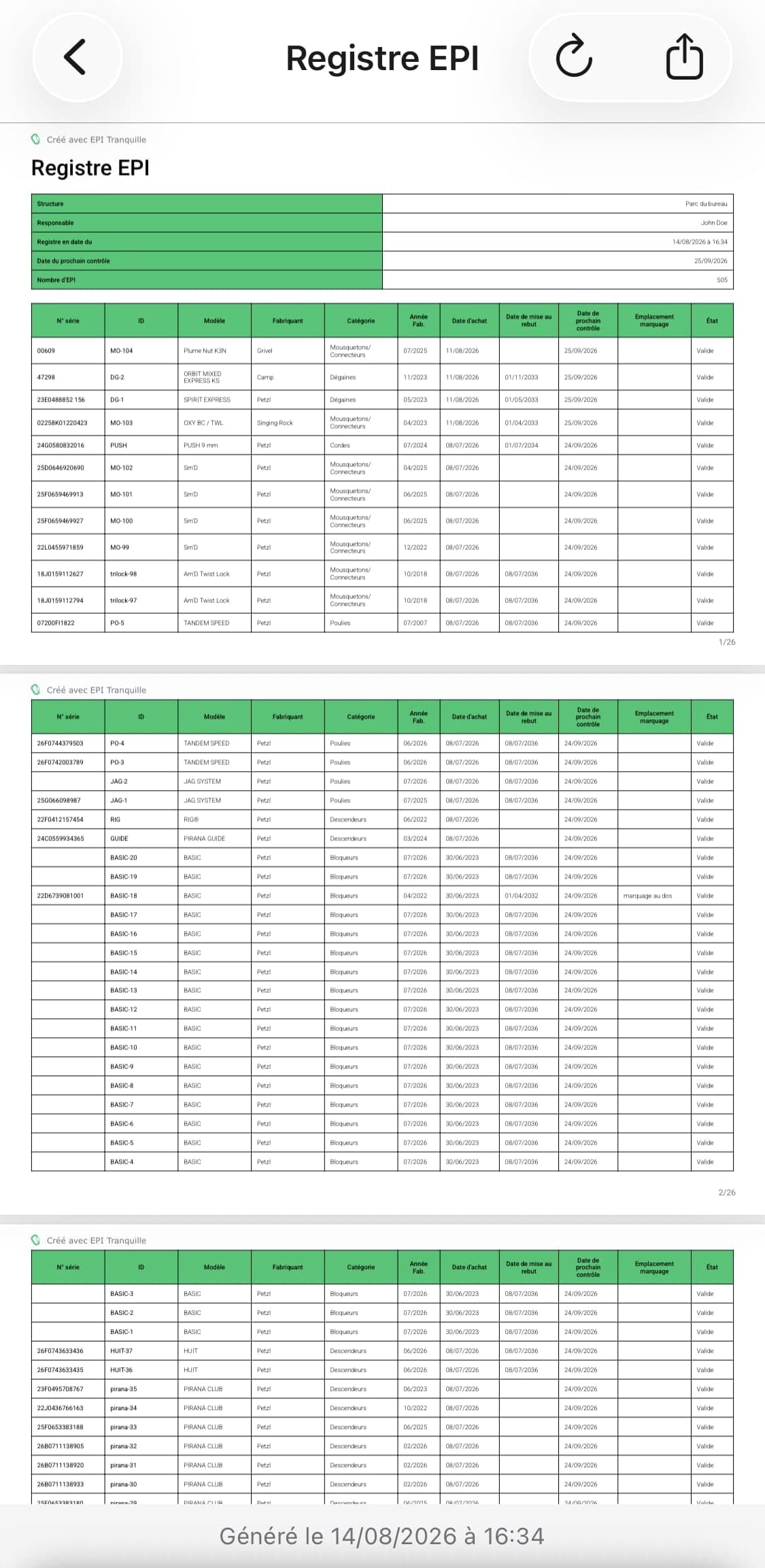 Export PDF